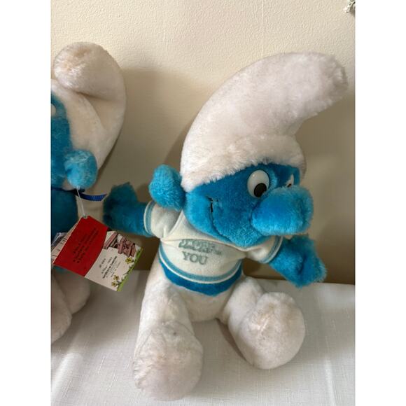 Vintage Peyo Wallace Brand  1979 and 1982 Smuf snd Smufette  Plushes - Picture 13 of 13